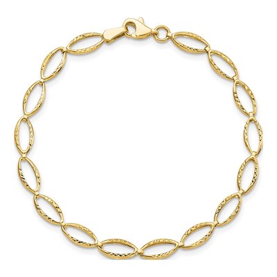 14K Yellow Gold Fancy Link Bracelet – view 5