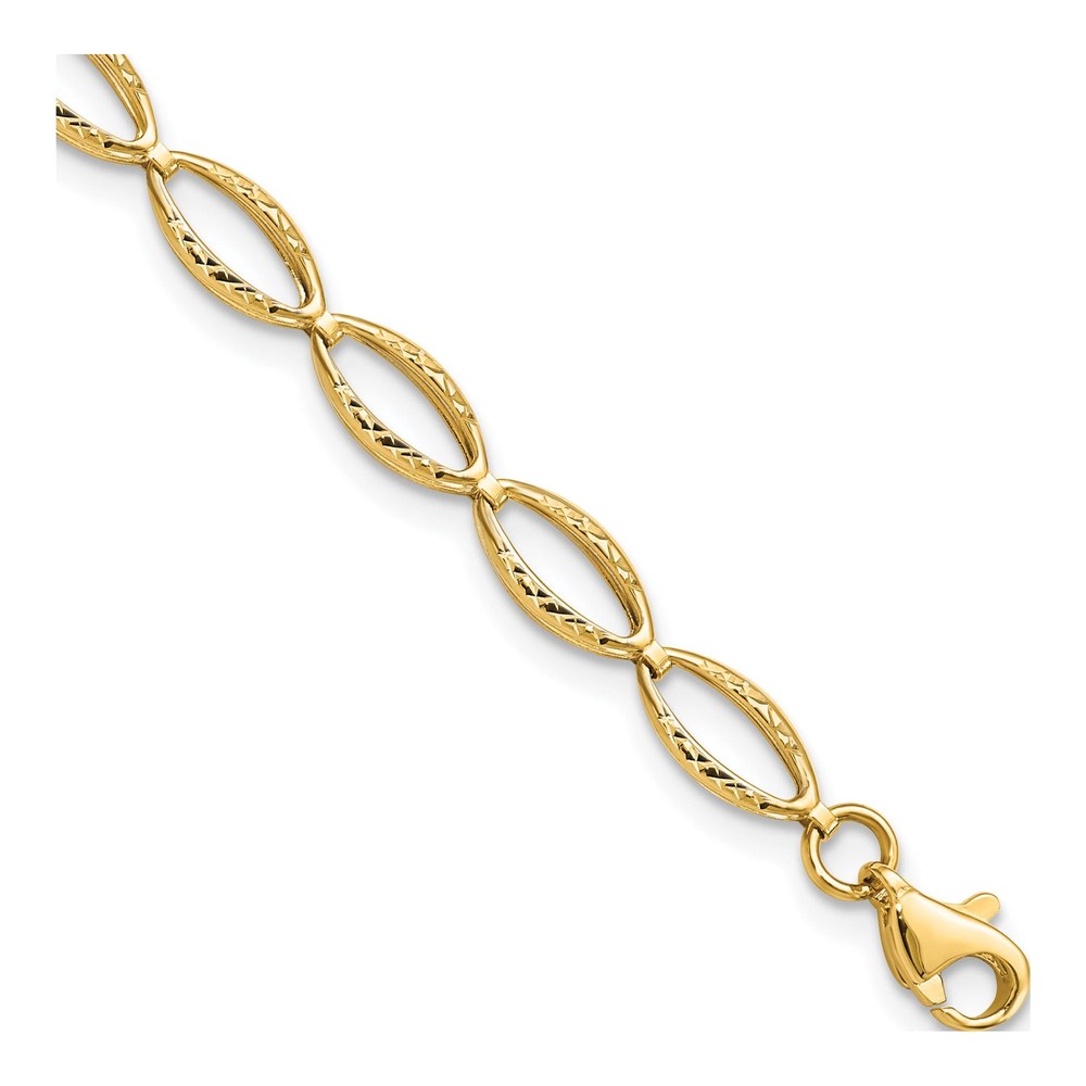 14K Yellow Gold Fancy Link Bracelet
