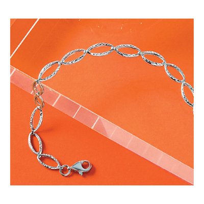 14K White Gold Fancy Link Bracelet – view 7