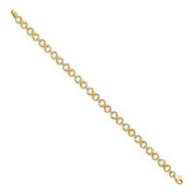 14K Yellow Gold Infinity Link Bracelet – view 3