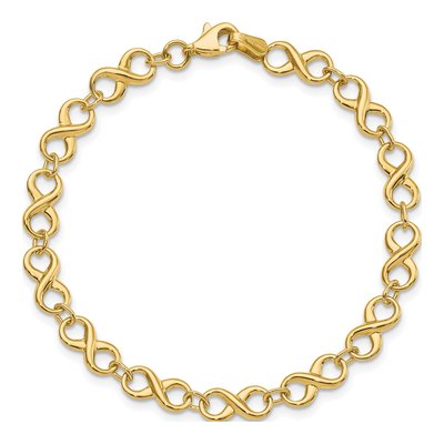 14K Yellow Gold Infinity Link Bracelet – view 5