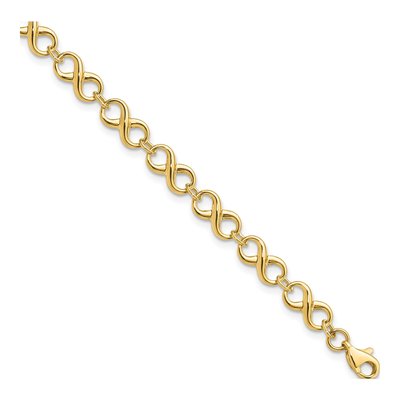 14K Yellow Gold Infinity Link Bracelet