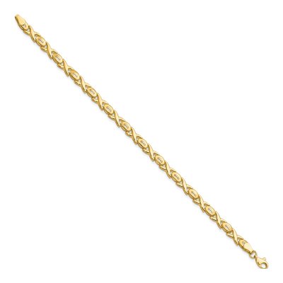 14K Yellow Gold XOXO Link Bracelet – view 3
