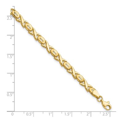 14K Yellow Gold XOXO Link Bracelet – view 6