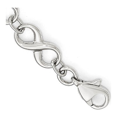 14K White Gold Infinity Link Bracelet – view 4