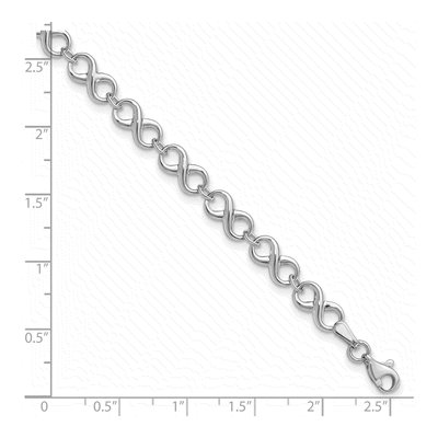 14K White Gold Infinity Link Bracelet – view 6