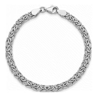 14K White Gold Fancy Link Bracelet – view 5