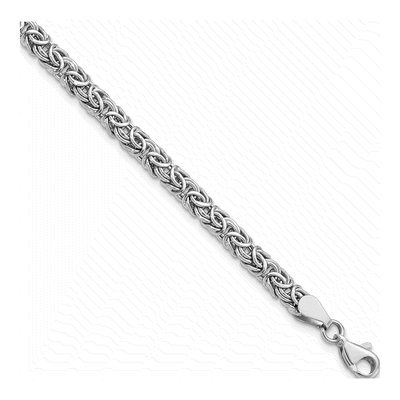 14K White Gold Fancy Link Bracelet