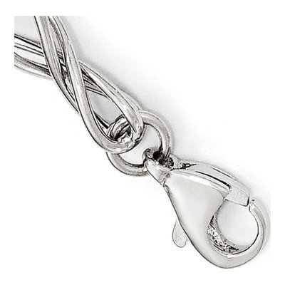 14K White Gold Fancy Link Bracelet – view 4