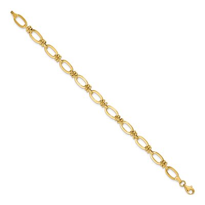 14K Yellow Gold Fancy Link Bracelet – view 3