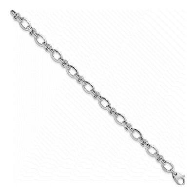 14K White Gold Open Link Bracelet – view 3