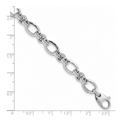 14K White Gold Open Link Bracelet – view 6