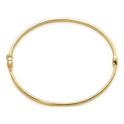 14K Yellow Gold Hinged Bangle Bracelet – view 3