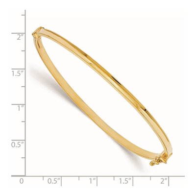 14K Yellow Gold Hinged Bangle Bracelet – view 4