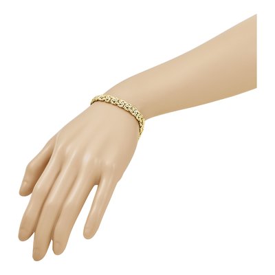 14K Yellow Gold Fancy Link Black Onyx Bracelet – view 7