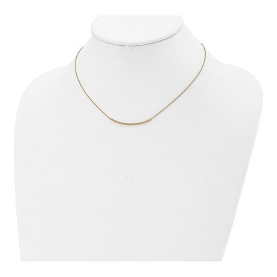 14K Yellow Gold Diamond-Cut Bar Necklace – view 5