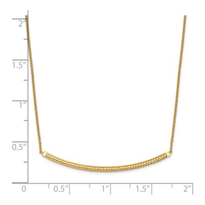 14K Yellow Gold Diamond-Cut Bar Necklace – view 7