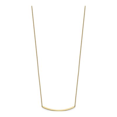 14K Yellow Gold Diamond-Cut Bar Necklace – view 8