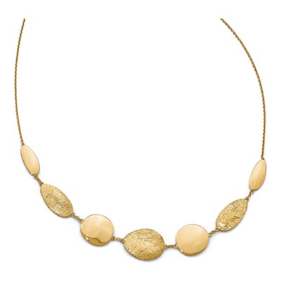 14K Yellow Gold Diamond-Cut Fancy Necklace
