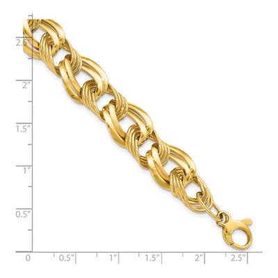14K Yellow Gold Fancy Link Bracelet – view 4