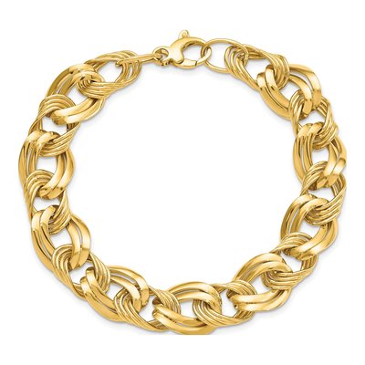 14K Yellow Gold Fancy Link Bracelet – view 5