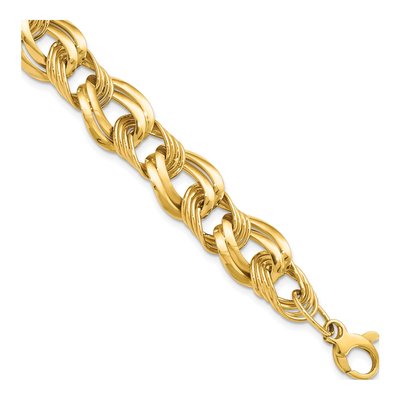 14K Yellow Gold Fancy Link Bracelet