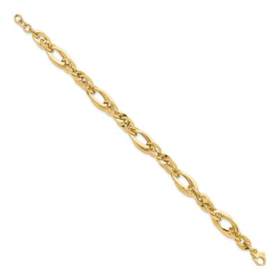 14K Yellow Gold Fancy Link Bracelet – view 3