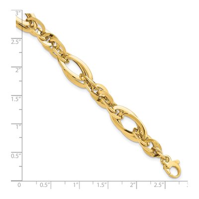 14K Yellow Gold Fancy Link Bracelet – view 6