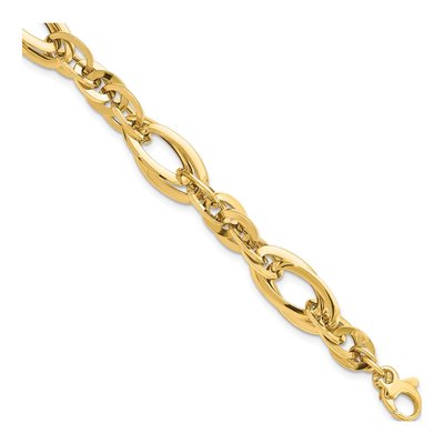 14K Yellow Gold Fancy Link Bracelet