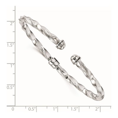 14K White Gold Hinged Cuff Bracelet – view 3