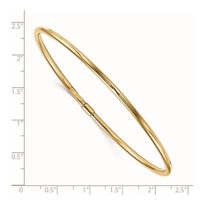 14K Yellow Gold Slip-On Bangle Bracelet – view 4