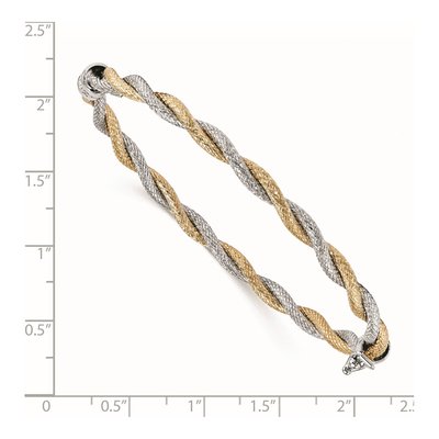 14K Yellow Gold Textured Hinged Bangle Bracelet – view 3