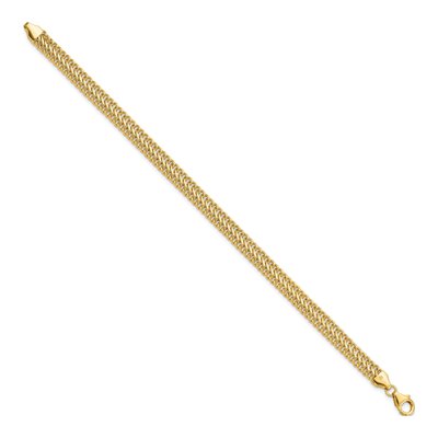 14k Yellow Gold Polished S-Link Bracelet – view 2
