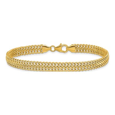 14k Yellow Gold Polished S-Link Bracelet – view 3