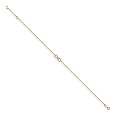 14K Yellow Gold Infinity Anklet – view 3