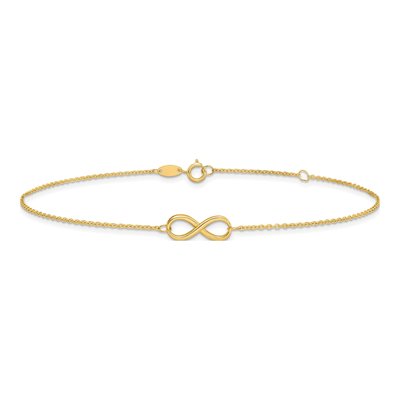 14K Yellow Gold Infinity Anklet – view 4
