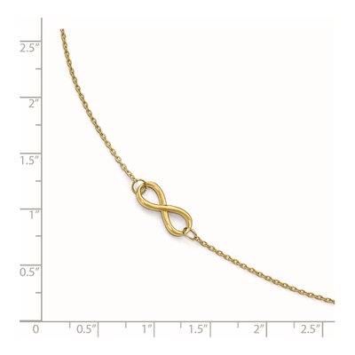 14K Yellow Gold Infinity Anklet – view 5