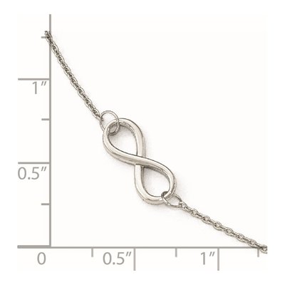 14K White Gold Infinity Anklet – view 5