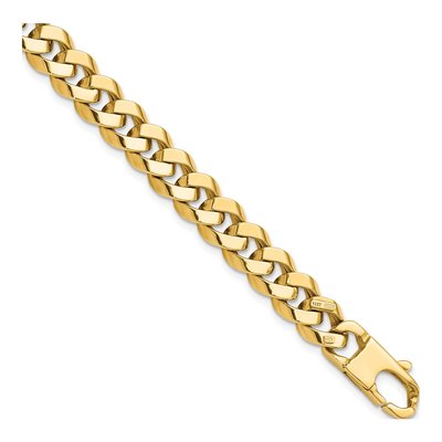 14K Yellow Gold Beveled Curb Bracelet