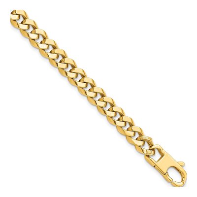 14K Yellow Gold Beveled Curb Bracelet