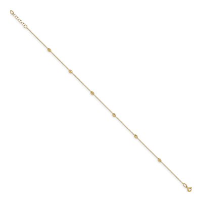 14K Yellow Gold Diamond-Cut Anklet – view 3