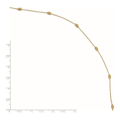 14K Yellow Gold Diamond-Cut Anklet – view 5
