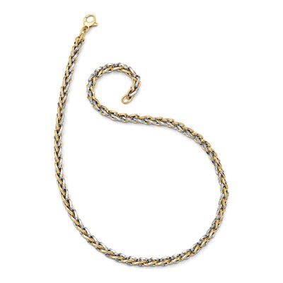 14K Two-Tone Gold Fancy Link Necklace – view 3