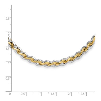 14K Two-Tone Gold Fancy Link Necklace – view 6