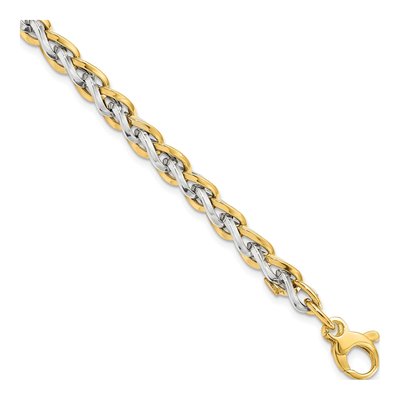 14K Two-Tone Gold Fancy Link Bracelet