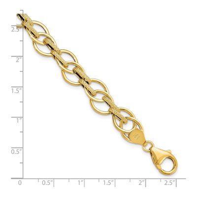 14K Yellow Gold Fancy Link Bracelet – view 5