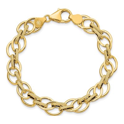 14K Yellow Gold Fancy Link Bracelet – view 6
