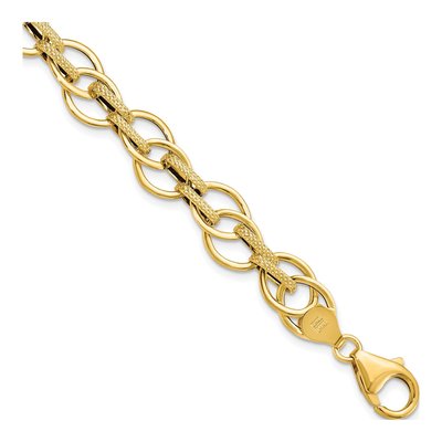 14K Yellow Gold Fancy Link Bracelet
