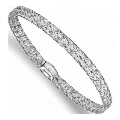 14K Yellow Gold Stretch Mesh Bangle Bracelet