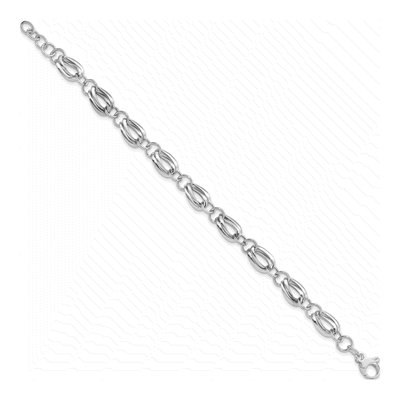14K White Gold Fancy Link Bracelet – view 3